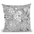 Peace Sign Throw Pillow By Howie Green - All About Vibe