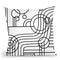 Stripes Curves Throw Pillow By Howie Green - All About Vibe