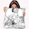 Circle Lady Lineart Throw Pillow By Howie Green - All About Vibe