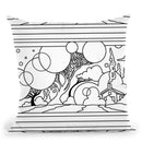 Circle Tree Landscape Lineart Throw Pillow By Howie Green - All About Vibe