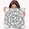 Kalidescope Icon Lineart Throw Pillow By Howie Green - All About Vibe