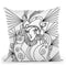 Lady 216 Linework Throw Pillow By Howie Green - All About Vibe