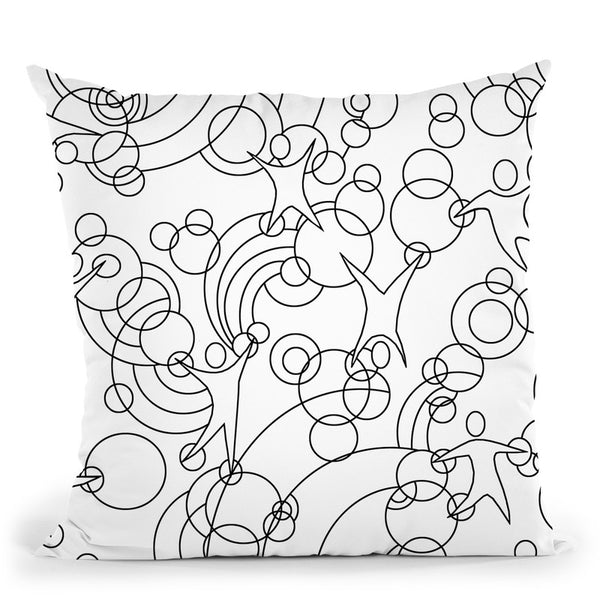 Playroom Wall Lineart Throw Pillow By Howie Green - All About Vibe