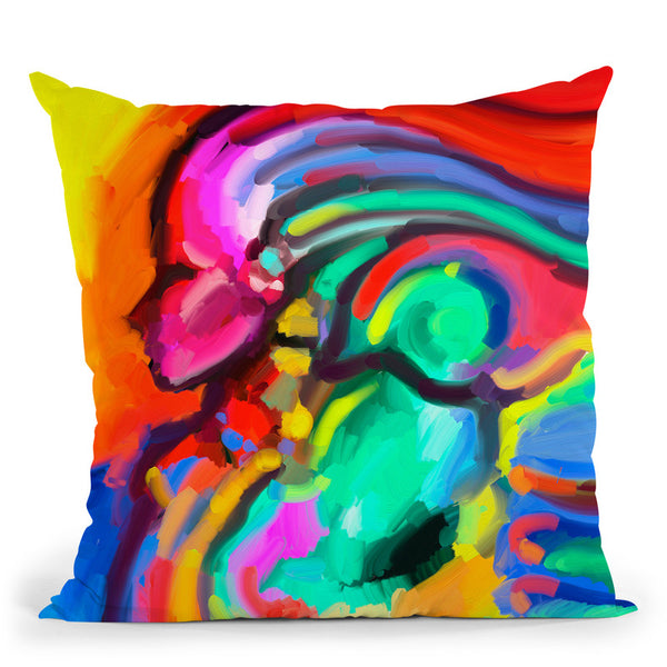 Carnivale Lady 316 Throw Pillow By Howie Green - All About Vibe