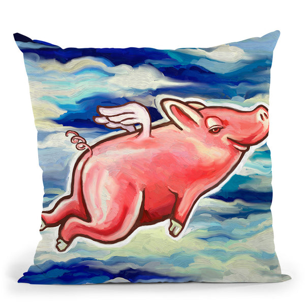 Flying Pig Throw Pillow By Howie Green - All About Vibe