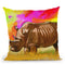 Rhino 2 Throw Pillow By Howie Green - All About Vibe
