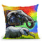 Elephant Pop Mom Cub Throw Pillow By Howie Green - All About Vibe