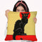 Black Cat Red Moon Throw Pillow By Howie Green - All About Vibe