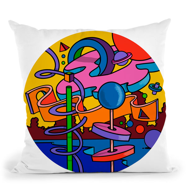 Mambo Circle Throw Pillow By Howie Green - All About Vibe