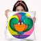 Power Flower Circle Throw Pillow By Howie Green - All About Vibe