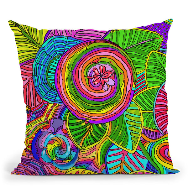 Water Flowers Throw Pillow By Howie Green - All About Vibe
