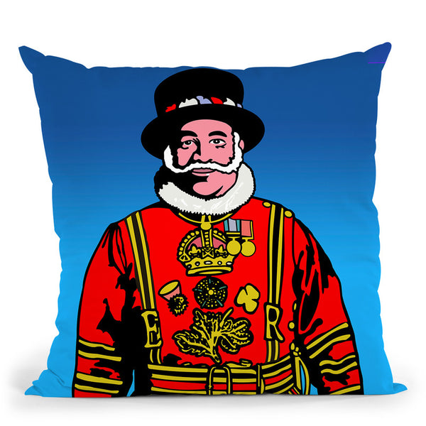 Pop Art Beefeater Throw Pillow By Howie Green - All About Vibe