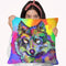 Pop Art Wolf 2 Throw Pillow By Howie Green - All About Vibe