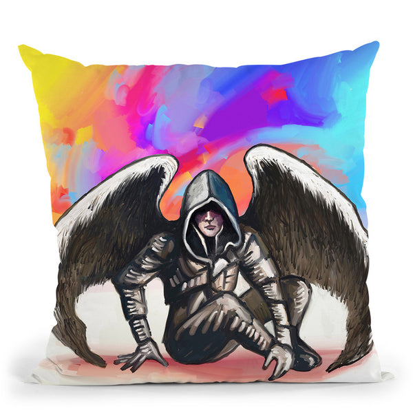 Pop-Art-Angel-Warrior Throw Pillow By Howie Green - All About Vibe
