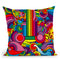 Pop-Art-Guitar-916 Throw Pillow By Howie Green - All About Vibe