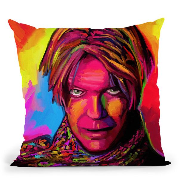 David Bowie Throw Pillow By Howie Green - All About Vibe