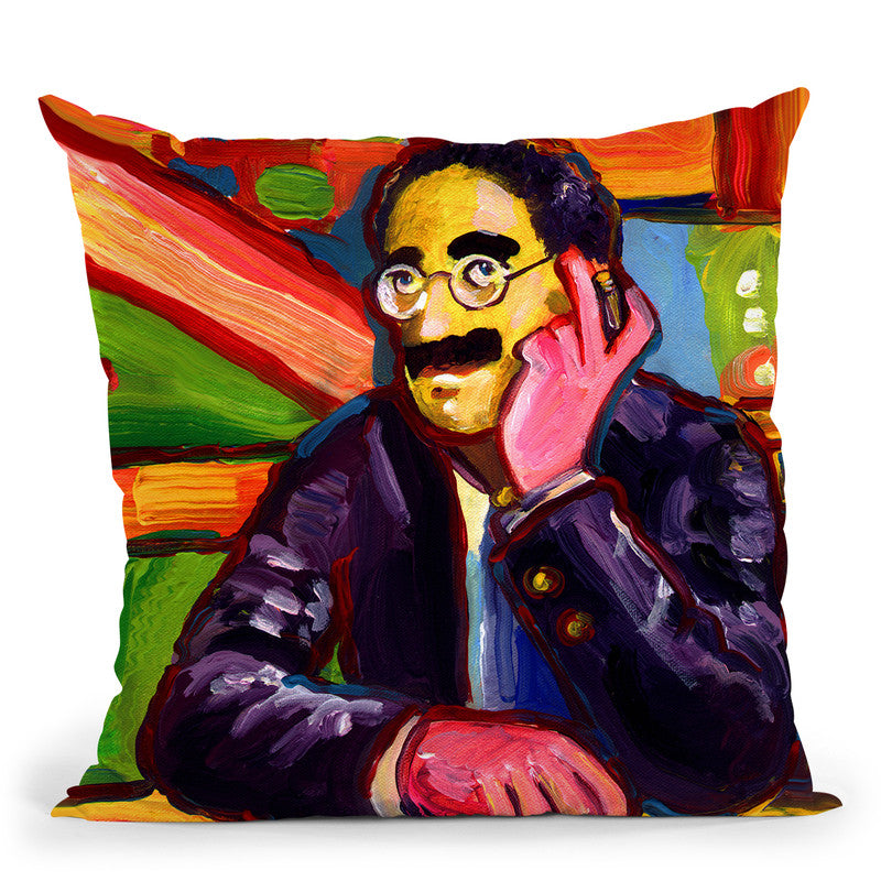 Groucho Marx Throw Pillow By Howie Green - All About Vibe