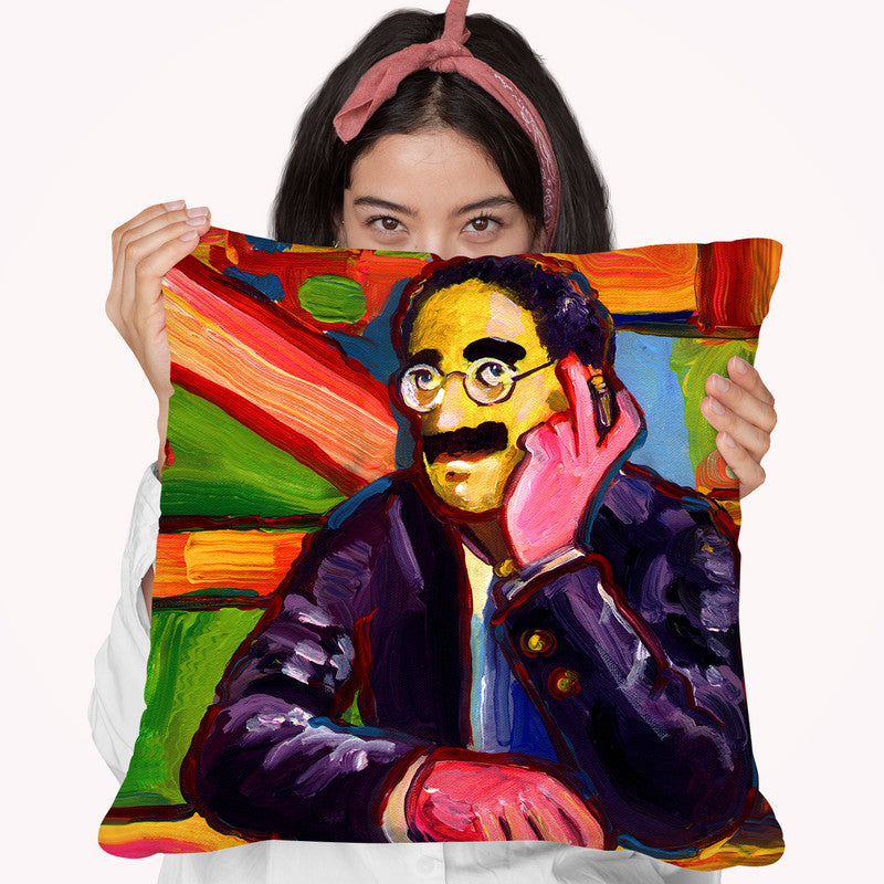 Groucho Marx Throw Pillow By Howie Green - All About Vibe