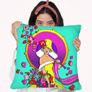 Pop-Art-Deco-Lady-217 Throw Pillow By Howie Green - All About Vibe