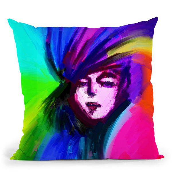 Pop-Art-Lady-217 Throw Pillow By Howie Green - All About Vibe