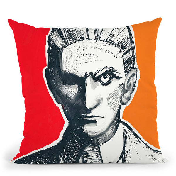 Pop-Art-Franz-Kafka Throw Pillow By Howie Green - All About Vibe