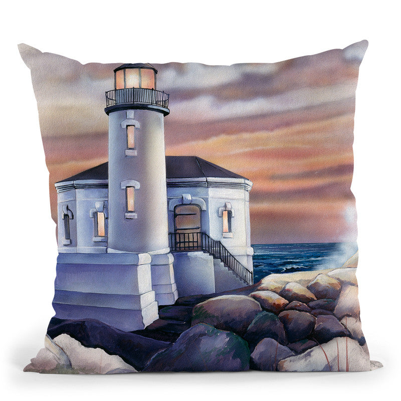 Lighthouse Throw Pillow By Jenny Newland - All About Vibe
