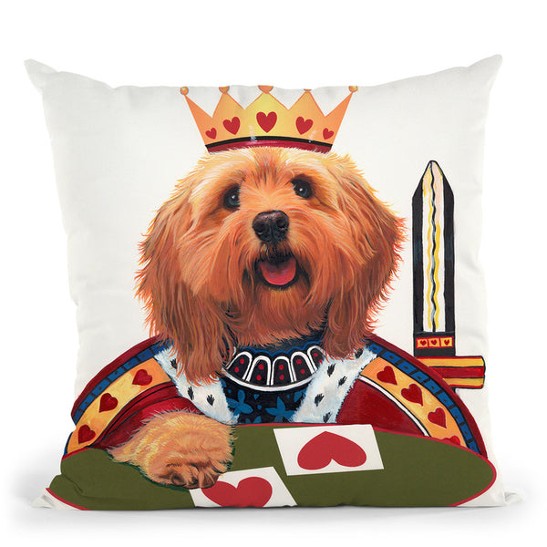 King Of Hearts Throw Pillow By Howie Green - All About Vibe