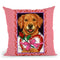 Golden Retriever Chocolate Box Throw Pillow By Tomoyo Pitcher - All About Vibe