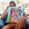 Flowers Australianepherd Throw Pillow By Tomoyo Pitcher - All About Vibe