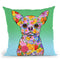 Flowers Chihuahua Throw Pillow By Tomoyo Pitcher - All About Vibe