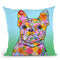 Flowers French Bulldog Throw Pillow By Tomoyo Pitcher - All About Vibe