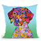 Flowers German Pointer Throw Pillow By Tomoyo Pitcher - All About Vibe