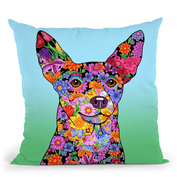 Flowers Minpin Throw Pillow By Tomoyo Pitcher - All About Vibe