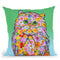 Flowers Persian Cat Throw Pillow By Tomoyo Pitcher - All About Vibe