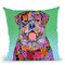 Flowers Rottweiler Throw Pillow By Tomoyo Pitcher - All About Vibe