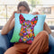 Flowers Scottish Terrier Throw Pillow By Tomoyo Pitcher - All About Vibe