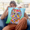 Flowers Westie Throw Pillow By Tomoyo Pitcher - All About Vibe