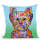 Flowers Yorkie Puppycut Throw Pillow By Tomoyo Pitcher - All About Vibe