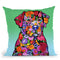 Flower Black Lab Throw Pillow By Tomoyo Pitcher - All About Vibe