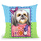 Shihtzu Butterfly Throw Pillow By Tomoyo Pitcher - All About Vibe