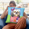 Shihtzu Butterfly Throw Pillow By Tomoyo Pitcher - All About Vibe