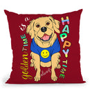 Golden Retriever Graphic Style Throw Pillow By Tomoyo Pitcher - All About Vibe