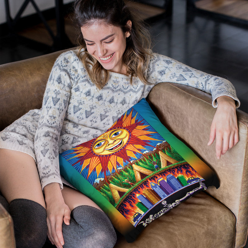 Death N Rebirth Throw Pillow By Chris Dyer - All About Vibe
