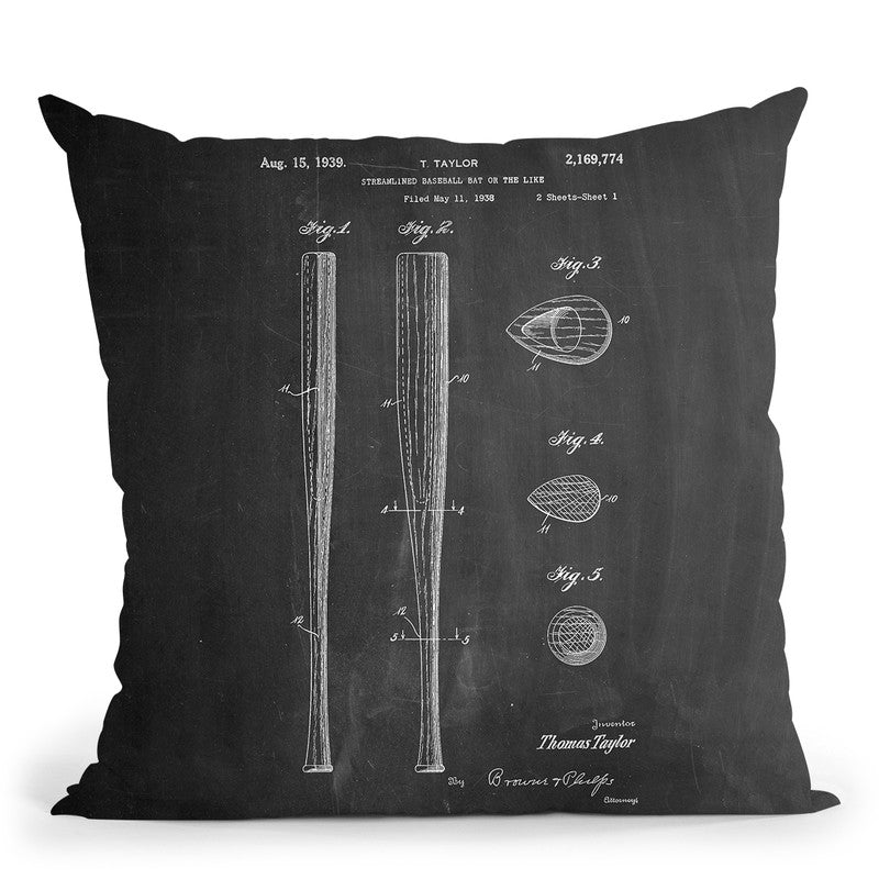 Baseball Bat 2 Throw Pillow By Cole Borders - All About Vibe
