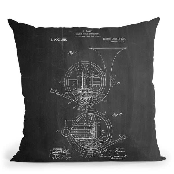 Brass Music Throw Pillow By Cole Borders - All About Vibe
