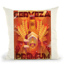 Cerveza Throw Pillow By American Flat - All About Vibe