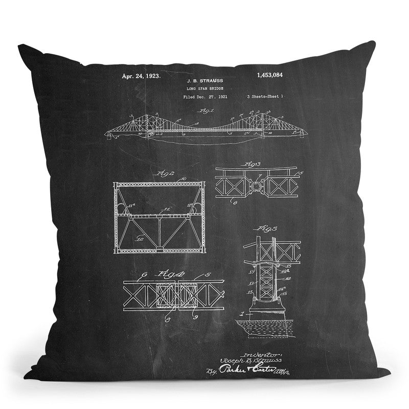 Long Span Bridge Throw Pillow By Cole Borders - All About Vibe