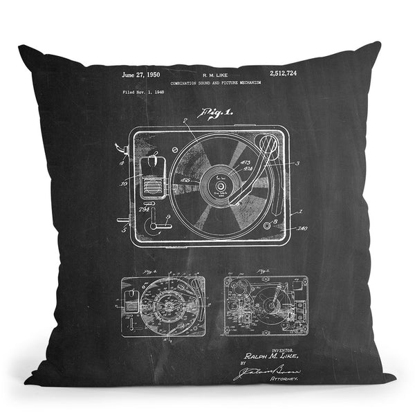 Record Player Throw Pillow By Cole Borders - All About Vibe