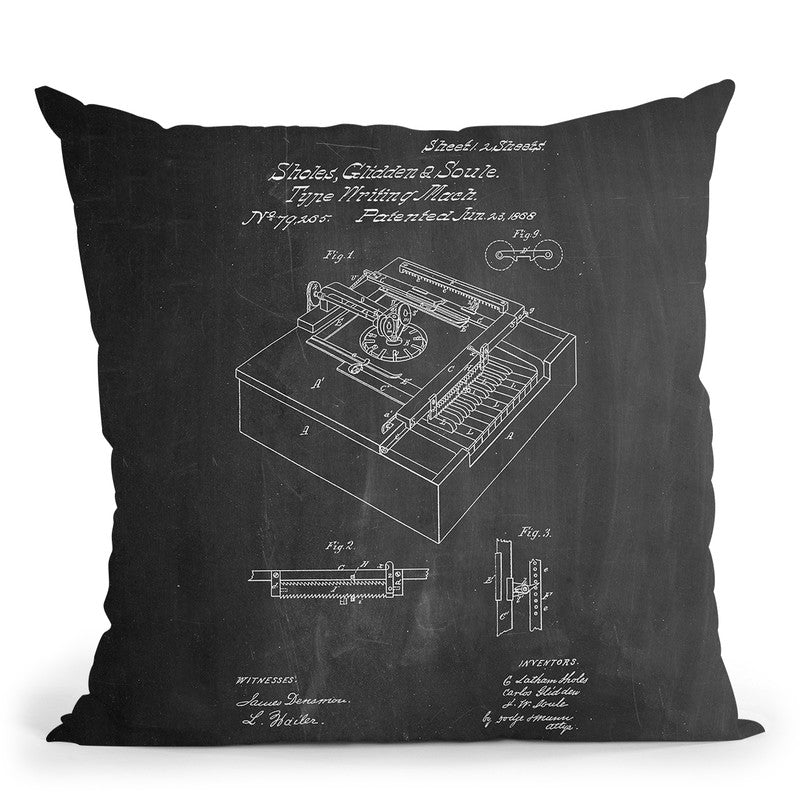 Typewriter Throw Pillow By Cole Borders - All About Vibe