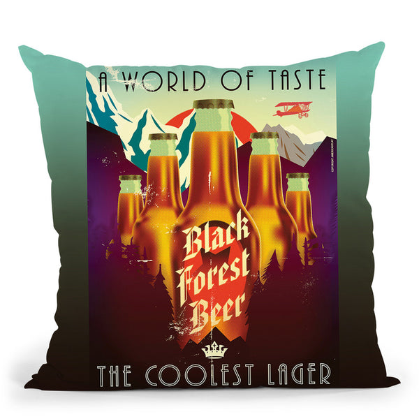Black Forest Beer Throw Pillow By American Flat - All About Vibe